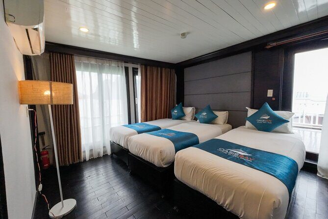 2 day Oasis Bay Cruise to Halong Bay from Hanoi - Cat Ba on Day 1: dinner onboard and a full night of DJ-style entertainment