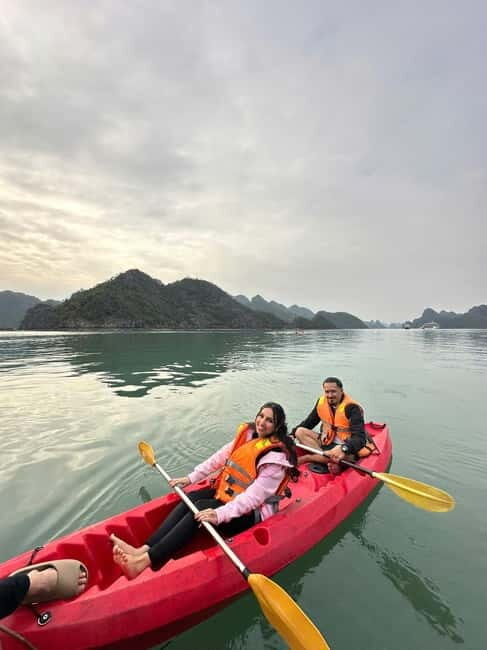 2-Day or 3-Day: Halong&Lan Ha Bay Cruise 5<em> balcony,bathtub – Key things you should notice before you go’ /></p>
<ul>
<li><strong>Private balcony + bathtub</strong> in a modern, clean cabin on the Doria ship</li>
<li><strong>Lan Ha water time</strong> twice: Tra Bau swimming/kayaking and then hidden-island options</li>
<li><strong>Viet Hai Village cycling</strong> by bike or electric car, plus a local household visit</li>
<li><strong>Dark & Bright Cave access</strong> either by kayak or a bamboo boat rowed by locals</li>
<li><strong>Sunset party and cooking class</strong> timed around the best moments of the day</li>
</ul>
<h2 id="doria-5-cabins-with-balcony-and-bathtub-why-it-matters">Doria 5</em> Cabins With Balcony and Bathtub: Why It Matters</h2>
<p><img width="820" height="615" decoding="async" src=