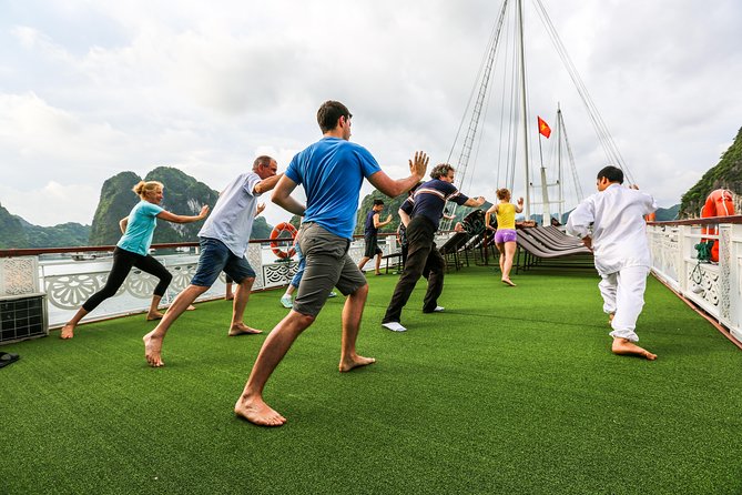 3-Day Cruise Relaxing and Kayaking on Oriental Sails - Day 2: dawn tai chi and the main Lan Ha Bay kayaking block