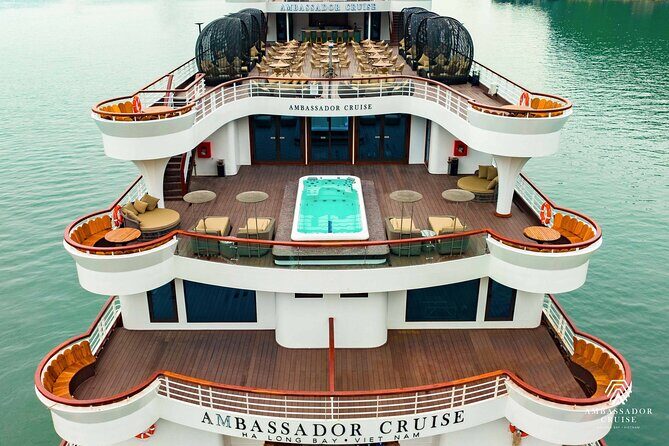 Ambassador Cruise The Largest Day Cruise in Halong Bay - Lunch, Luon Cave, and the Optional Kayak or Bamboo Boat