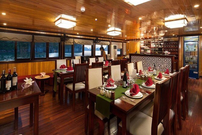 Bai Tu Long bay Boutique Cruise 2D/1N: Kayaking & swimming at pristine places - Day 2: Thien Canh Son Cave + flower carving, then back to Hanoi