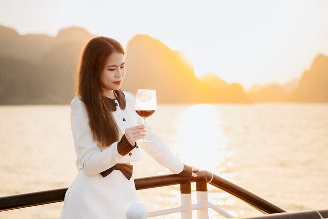 Best Price Halong 5 Star Day Cruise Buffet, Pool ,Sunset party - Surprise Cave (Hang Sung Sot): Illumination Makes It Easier to Enjoy