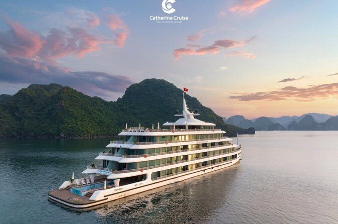 Catherine Cruise Halong Bay 2 Days/1 Night on 6 Star Cruise - Thien Canh Son Cave and the Floating Village Stop