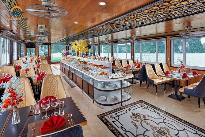 Cozy Bay Halong 5-Star Day Cruise, Buffet, Cave, Kayak, Swimming - Hanoi to Ha Long Bay in one day without the stress