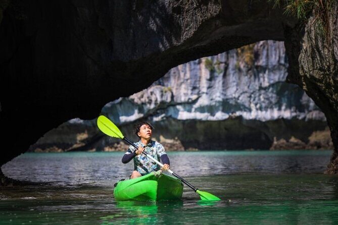 Day Tour Serenity Cruise at Lan Ha Bay from Hanoi, Hai Phong - Kayaking, swimming, slides, and a rooftop sunset finish