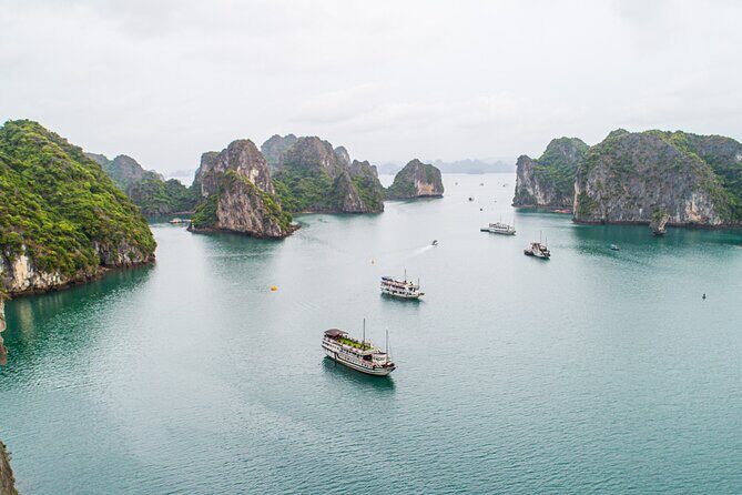 Day trip to Halong Bay from Hanoi - Cruising Ha Long Bay’s Limestone Peaks on a Traditional Junk
