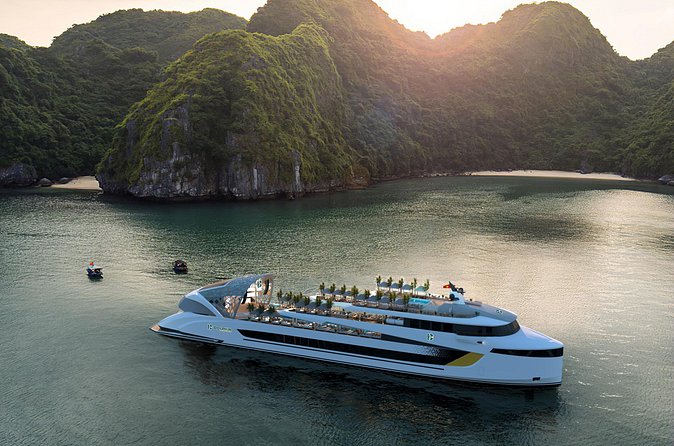 Dolphin Cruise – Experience Halong Bay in Timeless Luxury - Sunset Canapés, Live Music, and the Pool as Your Backup Plan