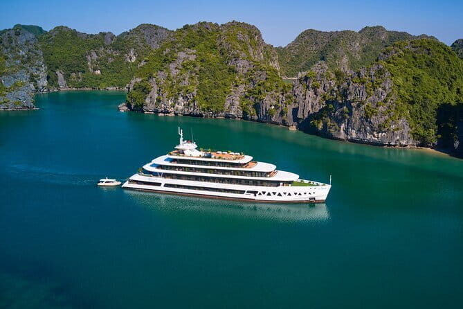 Emeraude Cruise 2 days 1 night Ha Long Bay Tour - Evening on board: dinner, squid fishing at night, and deck downtime
