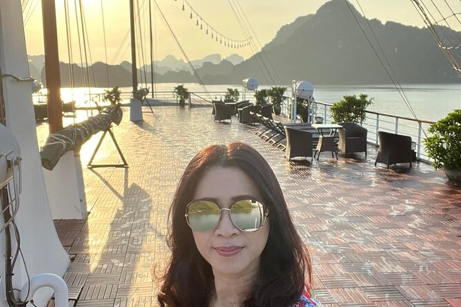 Erina Cruise Lan Ha Bay Halong Bay 3 days 2 nights depart from Hanoi Old Quarter - Dark & Bright Cave on Day 3: Early Start, Guided Tender Ride