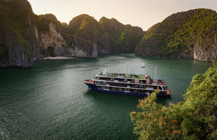 From Hanoi: 2-Day Halong and Lan Ha Bay La Pandora Cruise - Day 1 in Lan Ha Bay: Ong Cam kayaking, swimming, and a spring-roll lesson