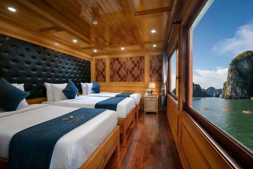 From Hanoi: Ha Long & Lan Ha Bay 2-Day Cruise with Meals - Lan Ha Bay on a small boat: quick take
