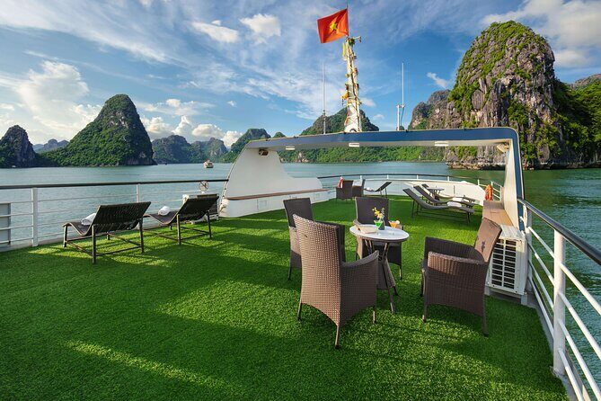 Full-Day Halong Bay Cruise with Limousine Pickup - Lunch buffet and sunset return: food, drinks, and a calmer sail back