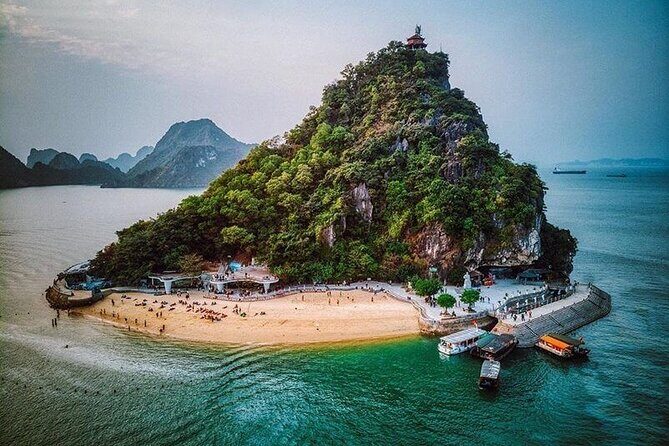 Full day Halong Bay Tour with Buffet Lunch - The Sunset Party: Red Wine, Tea, Cakes, Chips, and Fruit