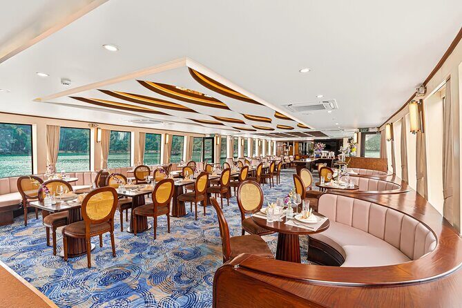 Ha Long Symphony Cruise Luxury Day Tour from Harbor with Pick up - Halong Bay from the ship: the 90-minute view window