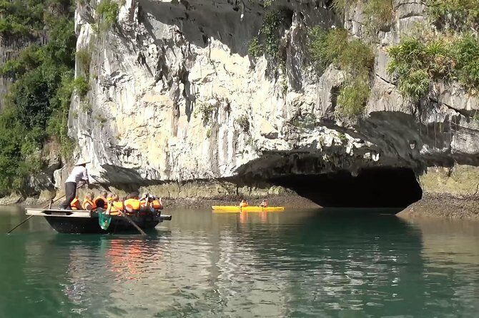 Halong 6 hours Boat tour with Cave, Kayak, lunch, transfer high-way from Hanoi - Hanoi pickup, then the long drive to Halong Port