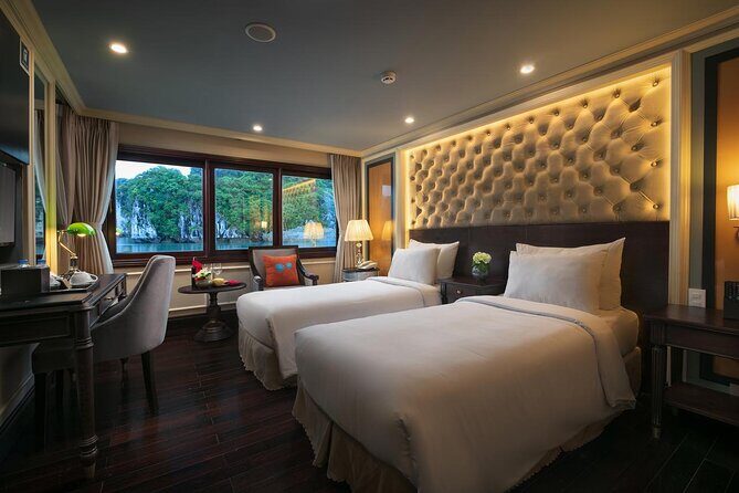 Halong Bay 2 Days-1 Night with Athena Cruise - Inside the Athena Cruise: rooftop chill and cabin comfort