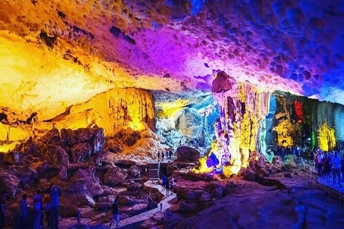 Halong Bay Day Tour: Visit Cave Island Kayaking Swimming Lunch - Cruise lunch on board: seafood, viewpoints, and rock formations
