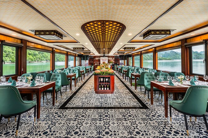 Halong bay Luxury Cruise Day Trip: Buffet lunch & Limousine bus - Surprise Cave (Hang Sung Sot): cool air, stairs, and a little surprise