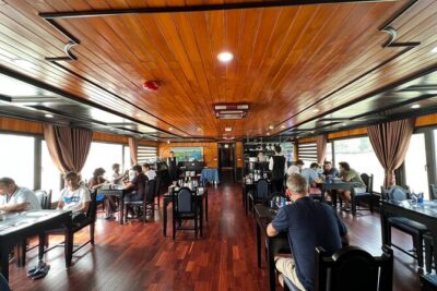 HaLong - LanHa Bay 2 Nights with La Pandora Boutique Cruises - Sunrise on the sundeck: Tai Chi, coffee, and calm water