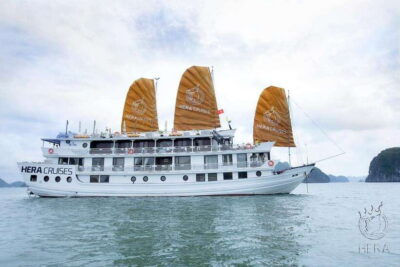 Hanoi: 3D2N Ha Long, Lan Ha Bay by Hera Grand Luxury Cruise - Day 1: Hanoi to Ha Long, Surprising Cave and Titop, then cooking class at night