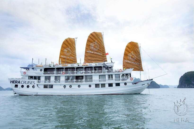 Hanoi: 3D2N Ha Long, Lan Ha Bay by Hera Grand Luxury Cruise - Day 1: Hanoi to Ha Long, Surprising Cave and Titop, then cooking class at night