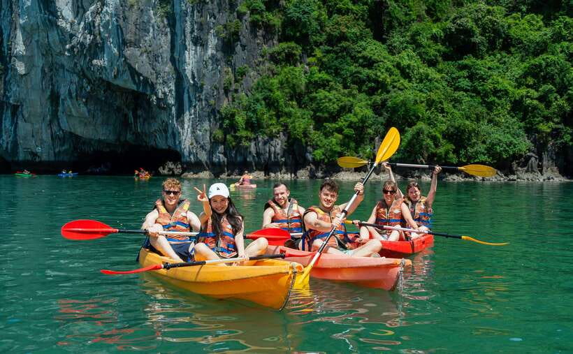 Hanoi: Halong Bay Cruise, Amazing Cave, Titov Island & Kayak - Titov Island: beach time or a viewpoint workout