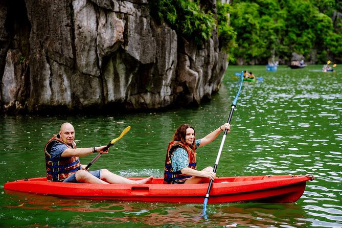 Hanoi: Halong Bay Luxury Option – Titop, Surprise Cave, Kayak - Lunch onboard: buffet that keeps you fueled (not trapped)