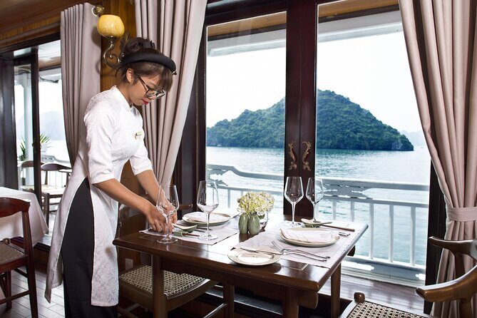HERA CLASSIC Boutique Cruise Halong Bay 2 Days 1 Night Trip - Day 1 on the Boat: Boarding, Cabin Check-In, and Evening Moments