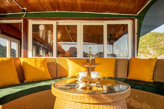Hera Luxury Day Cruise Full Day Explore Lan Ha Bay - Trinh Nu Beach time: swimming and the sundeck water slide