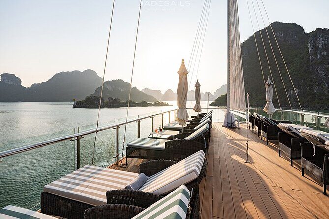 JADESAILS CRUISE-The Most Luxurious Day Tour in Ha Long Bay & Lan Ha Bay - Sunset party at 16:30: music, atmosphere, and onboard fun