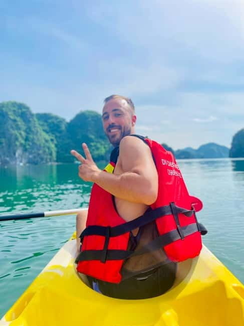 Lan Ha Bay: Full Day Boat Trip Kayak, Snorkel, Beach, Cave - Lunch on board, then secluded swimming and snorkeling