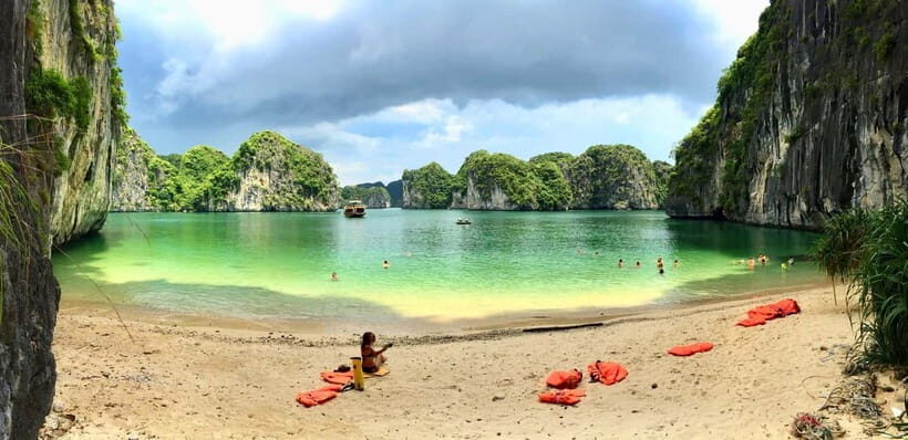 Lan Ha Bay: Full Day Boat Trip Kayak, Snorkel, Beach, Cave - Monkey Island trek and beach time with monkeys