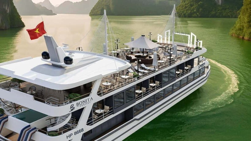 Lan Ha Bay Luxury Cruise with balcony - biking+kayak+tickets - Day 1 from Hanoi toward Lan Ha Bay: the smooth start and the quiet-islet route