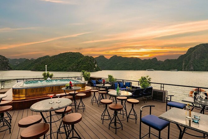 Lan Ha - Ha Long Bay 5Star cruise-Private balcony cabin 2day trip - Sunset sundeck time, spring-roll cooking class, and onboard evening fun