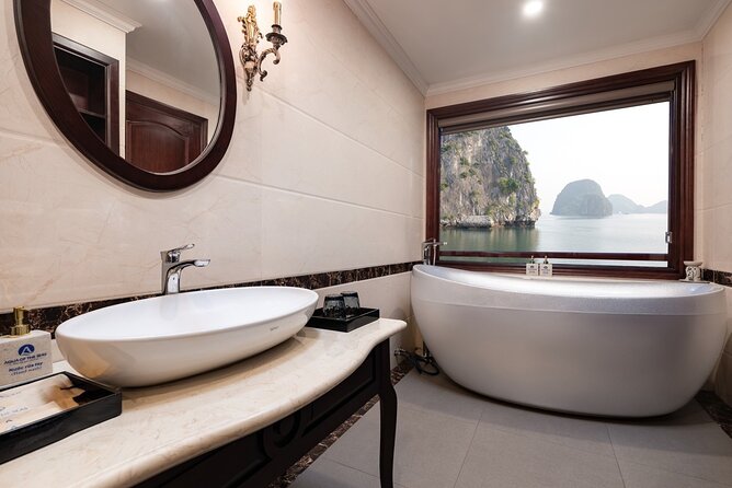 Lan Ha - Ha Long Bay 5Star cruise-Private balcony cabin 2day trip - Day 2 starts with tai chi on the sundeck