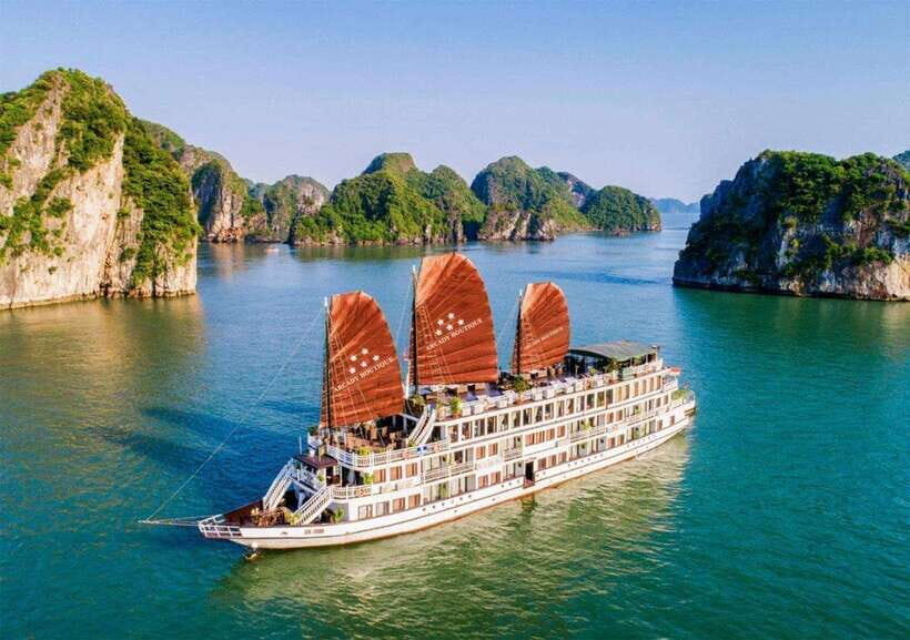 Ninh Binh: 3-Day Halong Bay 5-Star Arcady Cruise - Day 1: Hanoi to Halong Bay, Sung Sot Cave, and a Titop Swim