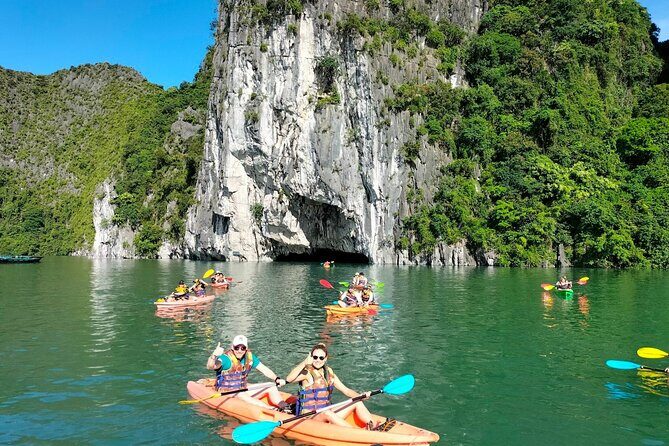 Overnight Bai Tu Long Bay Cruise from Hanoi - Ha Long Bay All-Inclusive - Day 1: cruising in, lunch at sea, and the Cap La Island change of pace