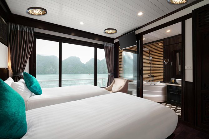 Overnight Luxury 5 Star Alisa Cruise with Meals, Kayak or Bamboo Boat - Sunset on board: sky bar vibes and a real social hour