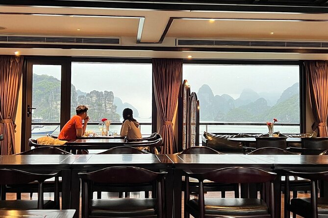 Scarlet Pearl Cruise - The Pearl of Halong Wonder (2days/1night) - Day 1 on the Water: Halong Bay Overnight + Ao Ech Swimming and Sunset